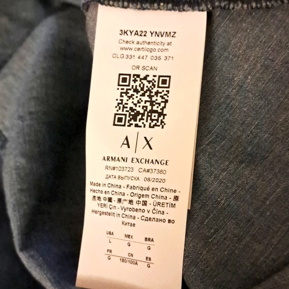 🇺🇸 Armani Exchange NWTs Short Denim Dress - Picture 12 of 12